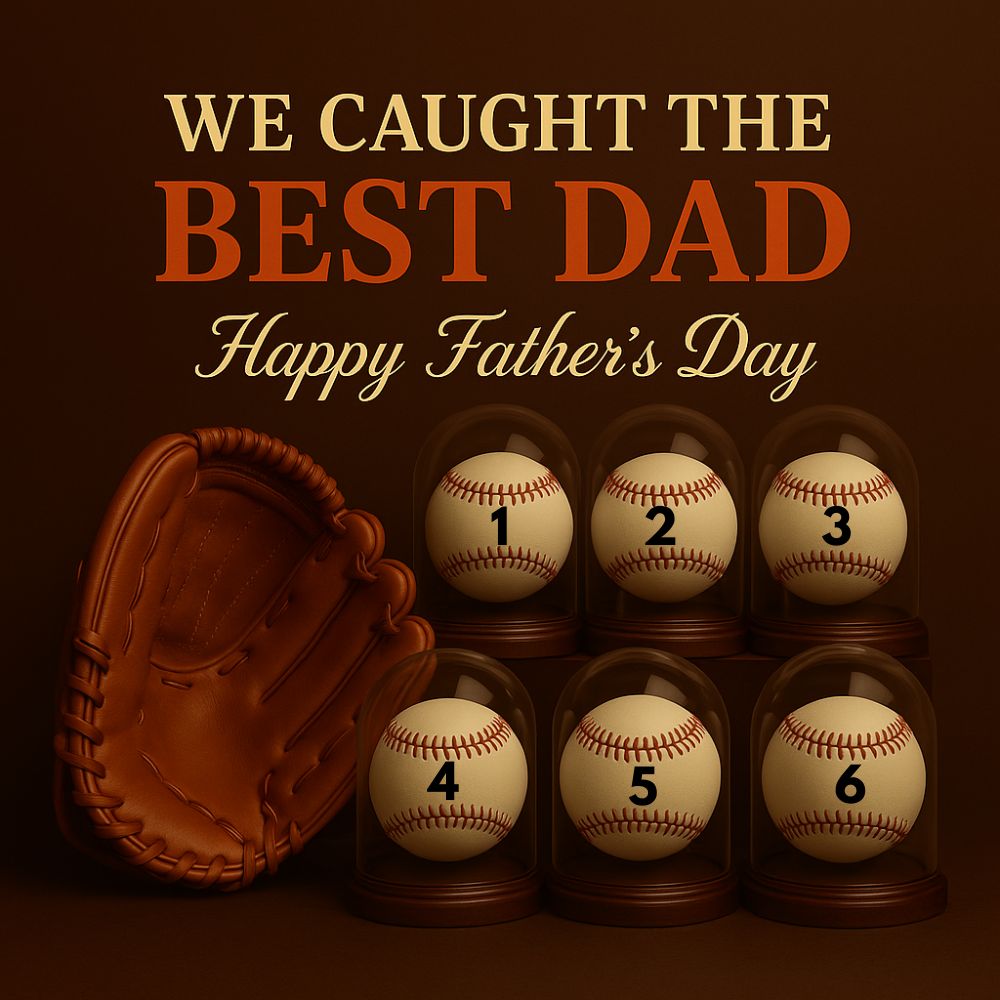 We Caught the Best Dad - Personalized Premium Satin Square Poster