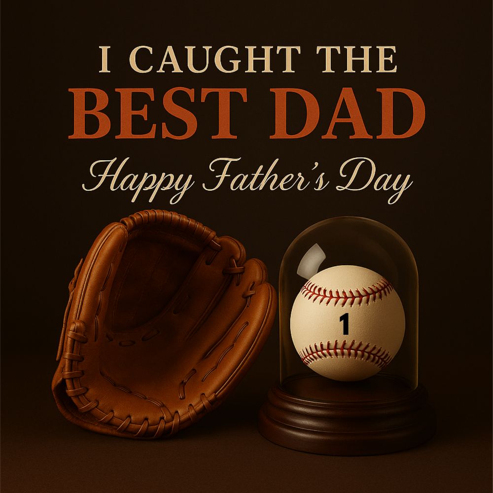 We Caught the Best Dad - Personalized Premium Satin Square Poster