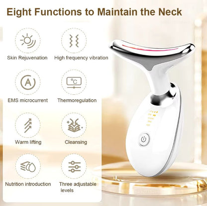 3 Colors LED EMS Neck Face Lifting Massager