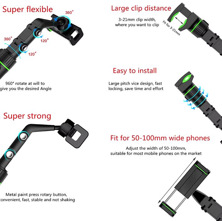 Rotating Rearview Phone Holder