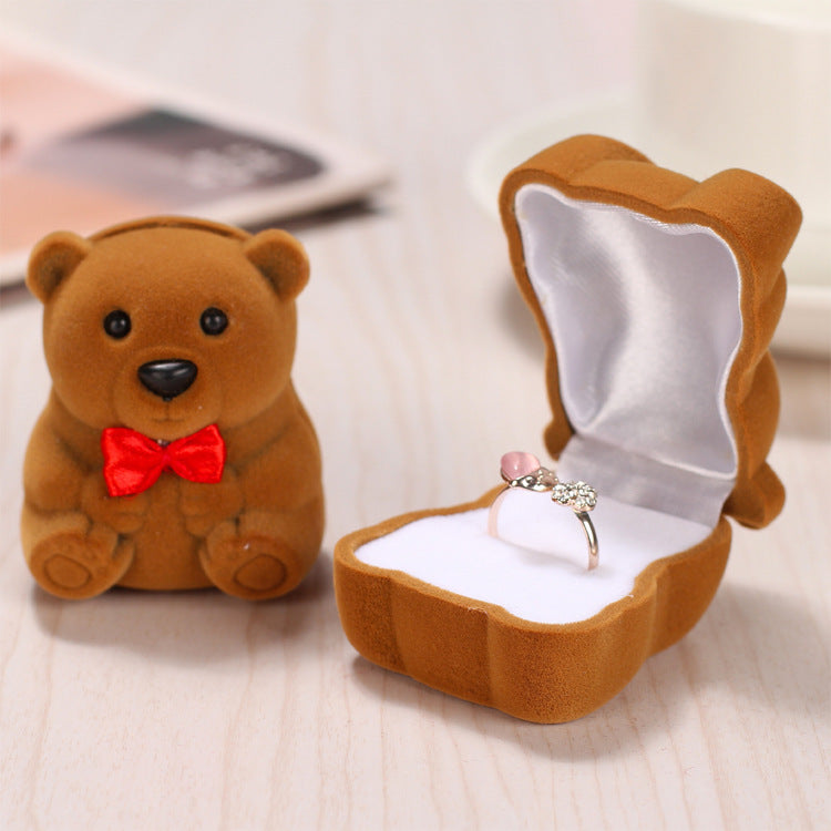 Velvet Teddy Ring Box