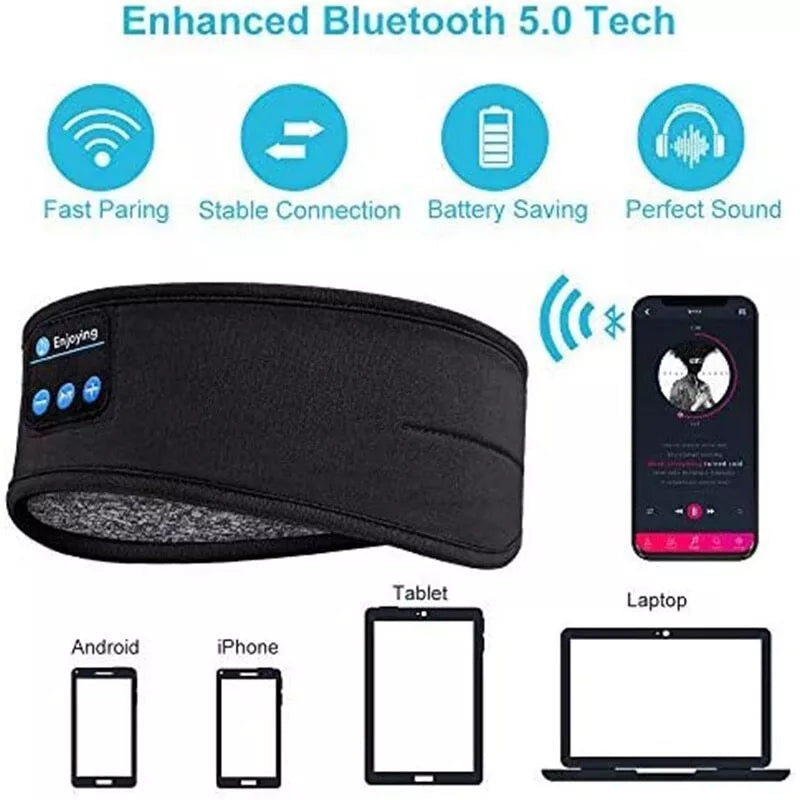 Elastic Bluetooth Headband Eye Mask